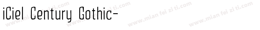 iCiel Century Gothic字体转换